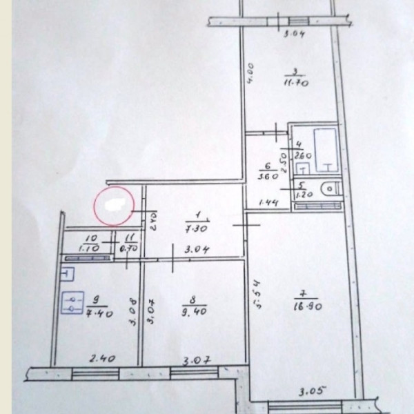 Фото № 7077 Продам 3х комн. квартиру в р-не Депо-4