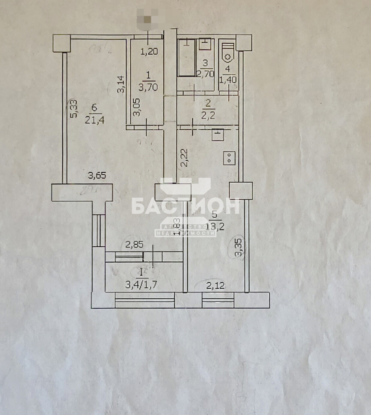Фото Продаётся однокомнатная квартира, 46,3 м²