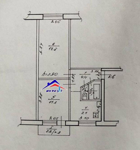 Фото Двухкомнатная квартира в городе Счастье