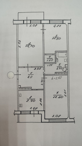 №802, Продаётся 3-х комнатная квартира по ул. Гмыри, район ветлечебницы