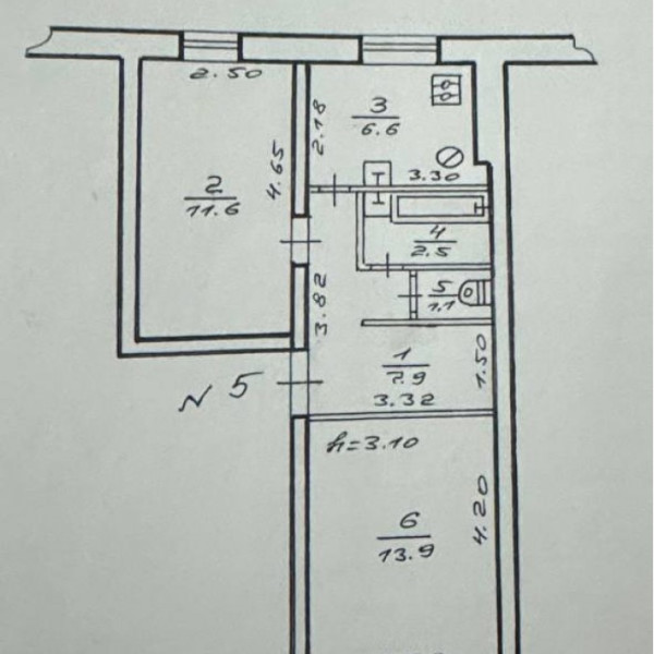 Фото Продам 2-х комнатную квартиру 25-й квартал ( район МВД больницы)