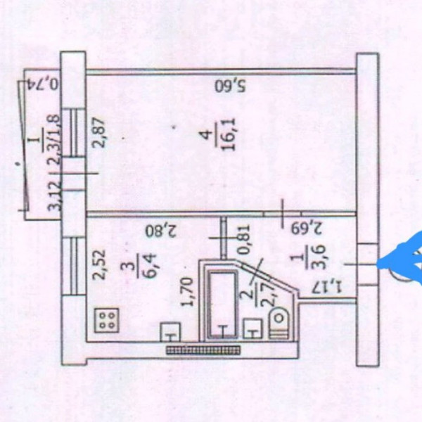 Фото Продам 1-комн квартиру на кв Гаевой (р-н маг "Маяк") г. Луганск