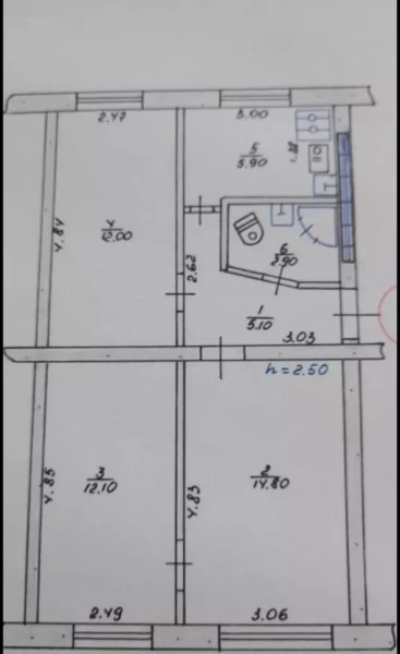 Фото 3-к квартира с автономным отоплением г. Алчевск #996