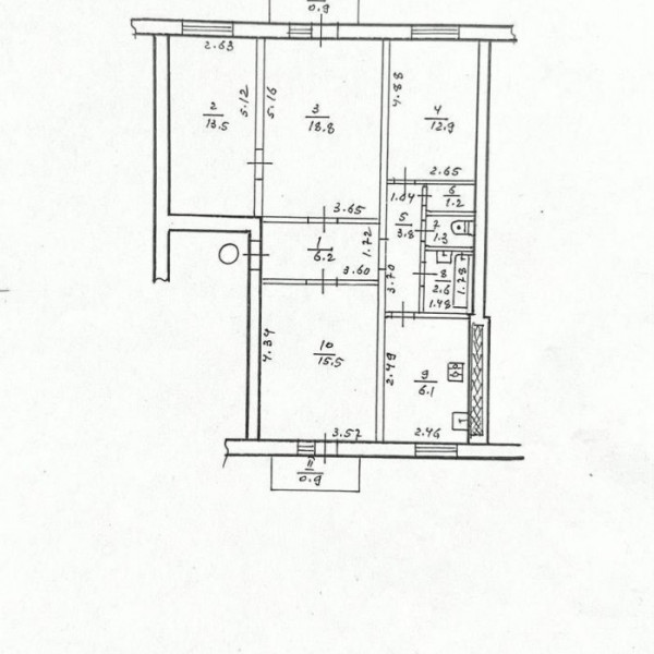 Фото Цена снижена до 4 млн. руб.! Продам 4-к. квартиру, в г. Счастье ул. Мира (р- н Горсовета)