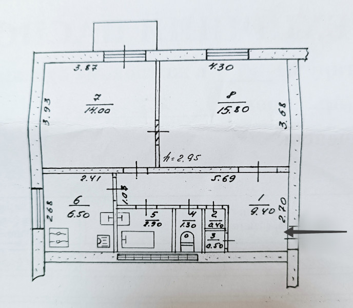 № 861 Продается 2-х комнатная квартира по ул. Калинина в р-не маг. Арго.