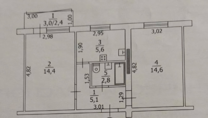 Фото Продаётся двухкомнатная квартира, 44,9 м²