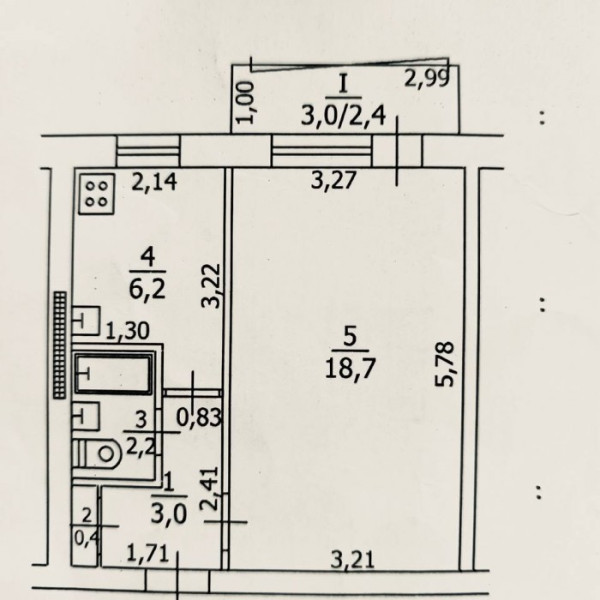 Фото Продаётся 1-кк на ул. Смоленской . 9 этаж, 9-го дома