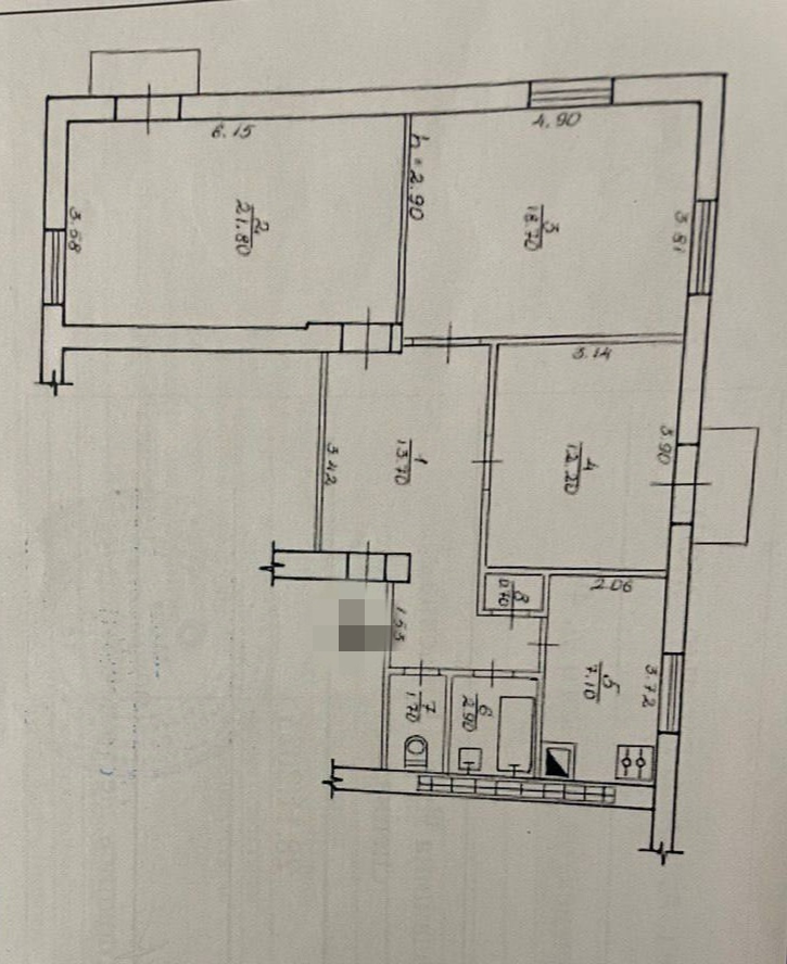 №608, Продаётся 3-х комн. квартира по ул. Московской, район университета