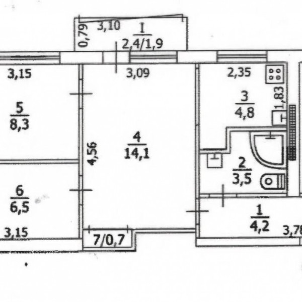 Фото Продам трёхкомнатную квартиру, кв. Гаевого
