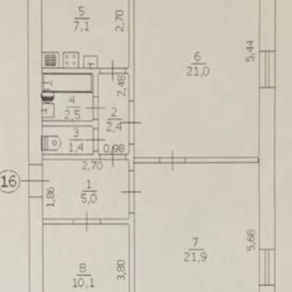 Фото Продам 3к квартиру в центре, по ул.Оборонная 3эт