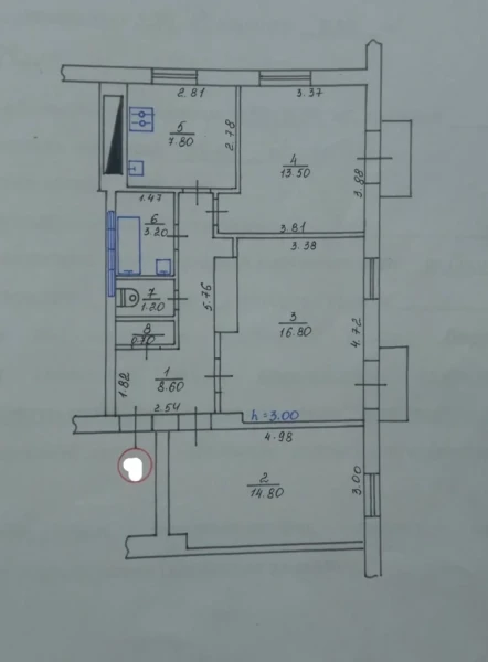 3-к сталинка г.Алчевск#1207