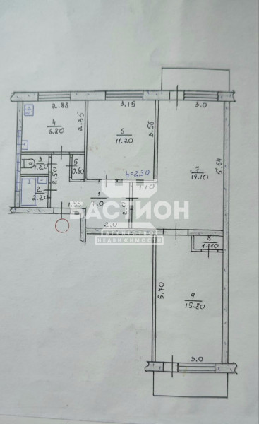 3-х комнатная квартира, пр-кт Металлургов 17, ID: 2082671