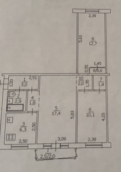 Фото Продаётся трёхкомнатная квартира, 60,2 м²