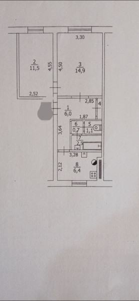 2-комнатная квартира, на Городок ОР 25 квартал