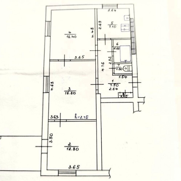 Фото № 7069 Продам 3х комн. квартиру в р-не маг. "Киевский"