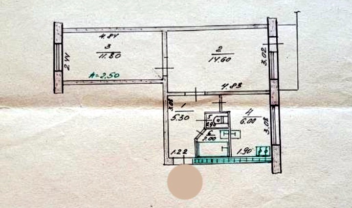 № 880 Продается 2-х комнатная квартира по ул. Попова в р-не маг. Арбат