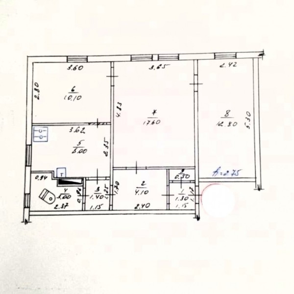 № 7095 Продам 3х комн. квартиру на Васильевке