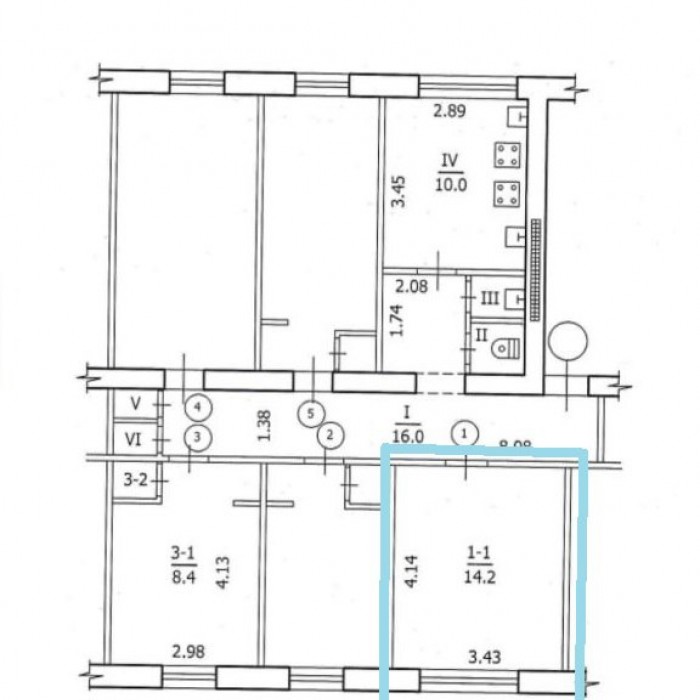 Фото Продам комнату в коммунальной квартире 14,2 кв. м. , г. Луганск, кв. Гаевого (р- н бывшего кольца), на 3/5 этаже