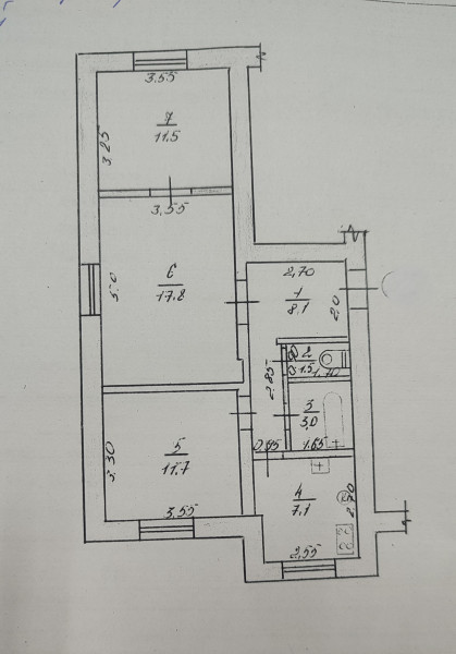 Фото №965 Продается 3-х комнатная квартира в г. Брянка, по ул. Смоленской