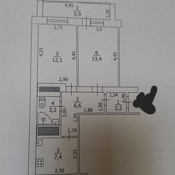 Фото Продам 2х комнатную квартиру, ул. Советская, д 94