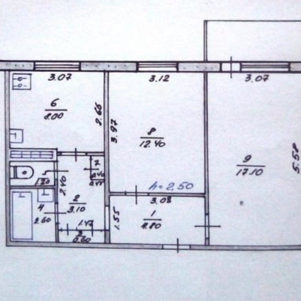 № 6642 Продам 2х комн. квартиру в Перевальске
