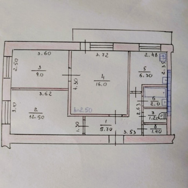 Фото № 6612 Продам 3х комн. квартиру по ул. Дунауйварошской