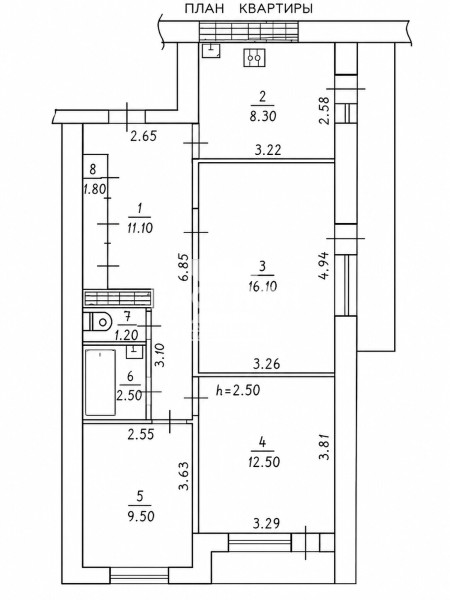 3-х комнатная квартира, ул. Ленина 55, ID: 2316591