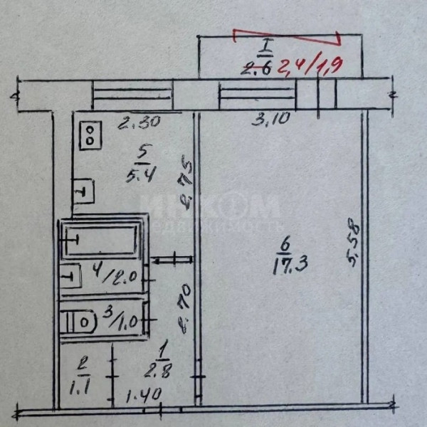 Фото Продам 1к квартиру на кв.Левченко 32м2 3/5эт
