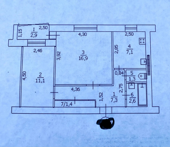 Фото Продаётся двухкомнатная квартира, 50,6 м²