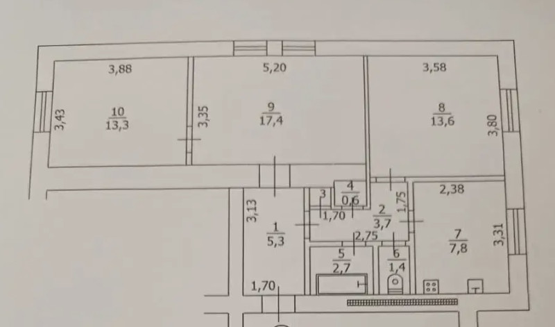 Фото Продаётся трёхкомнатная квартира, 66,2 м²