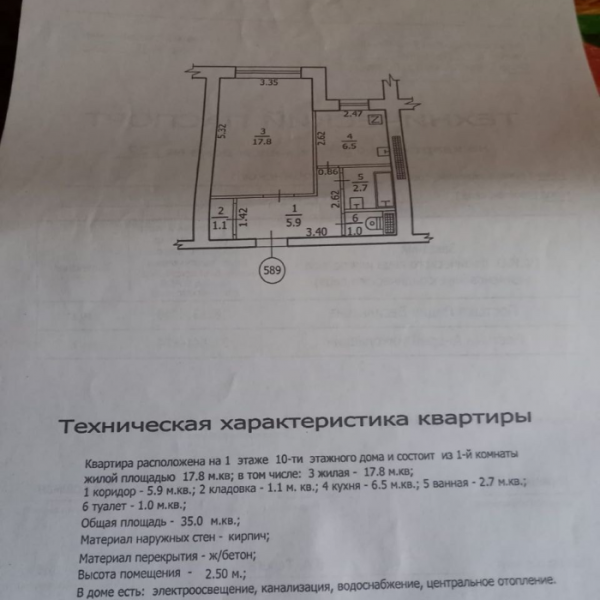 Фото Срочно продам 1к в центре города