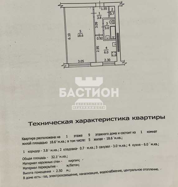 Фото 1-комнатная квартира,квартал Дружбы 17 ID:1917577