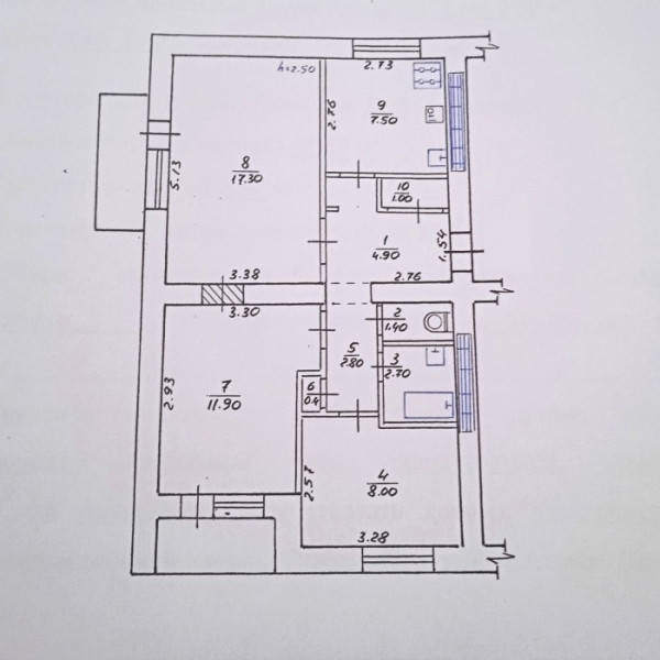 № 5830 Продам 3х комн. квартиру на Васильевке