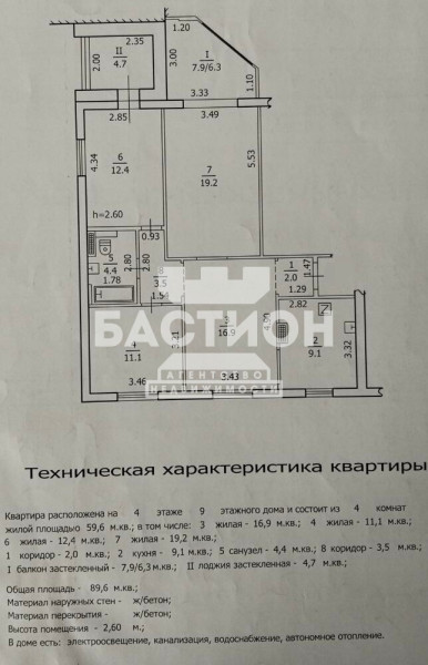 Фото 4-х комнатная квартира, 1-й микрорайон, 1, ID:2183941