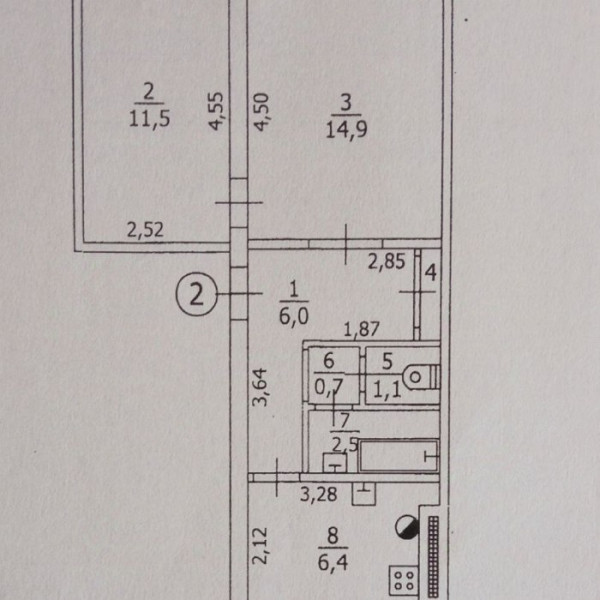Фото Продам 2-х комнатную квартиру под ремонт, на Городке завода ОР