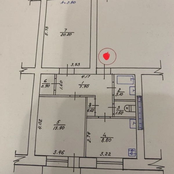 № 6989 Продам 2х комн. квартиру в р-не маг. &amp;quot;Канцтовары&amp;quot;
