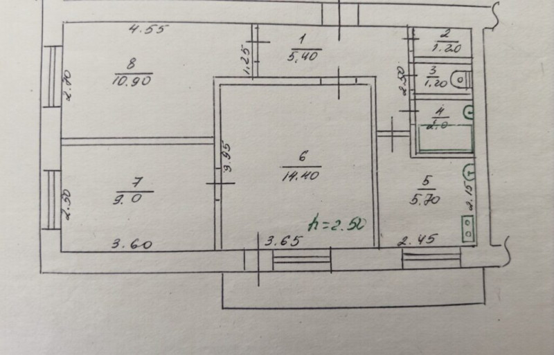 3-к квартира с индивидуальным отоплением г.Алчевск#1470