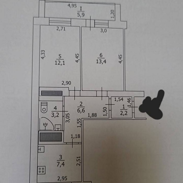 Фото Продам 2х комнатную квартиру, ул. Советская, д 94