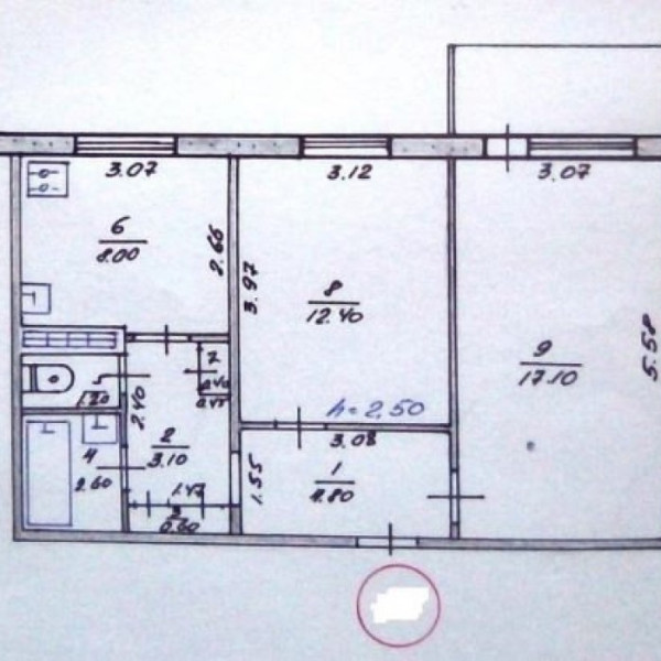 Фото № 5086 Продам 2х комн. квартиру в р-не маг. "Лидер"