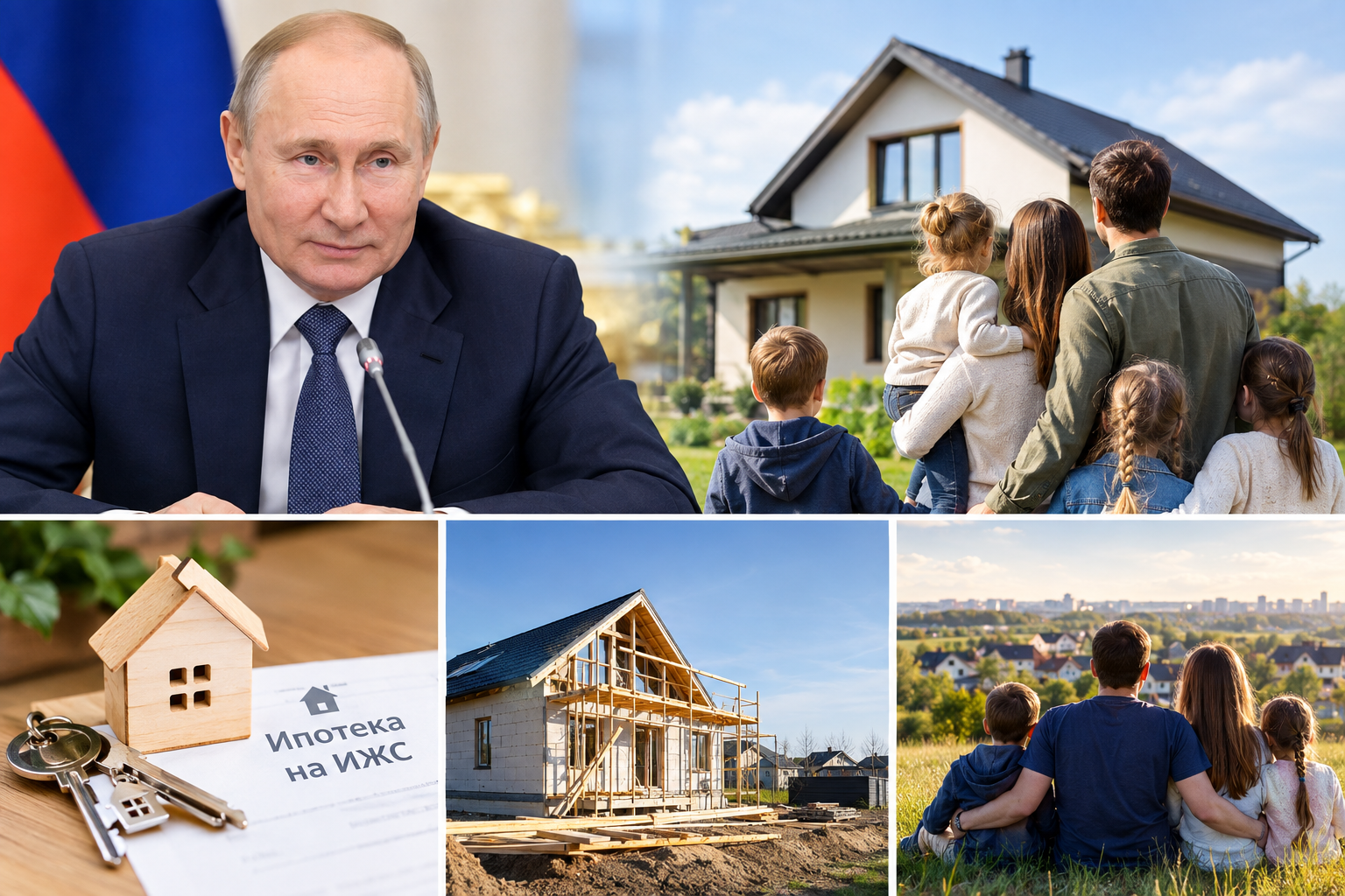 Путин поддержал снижение ставки по ипотеке на ИЖС для многодетных: эксперты оценили инициативу