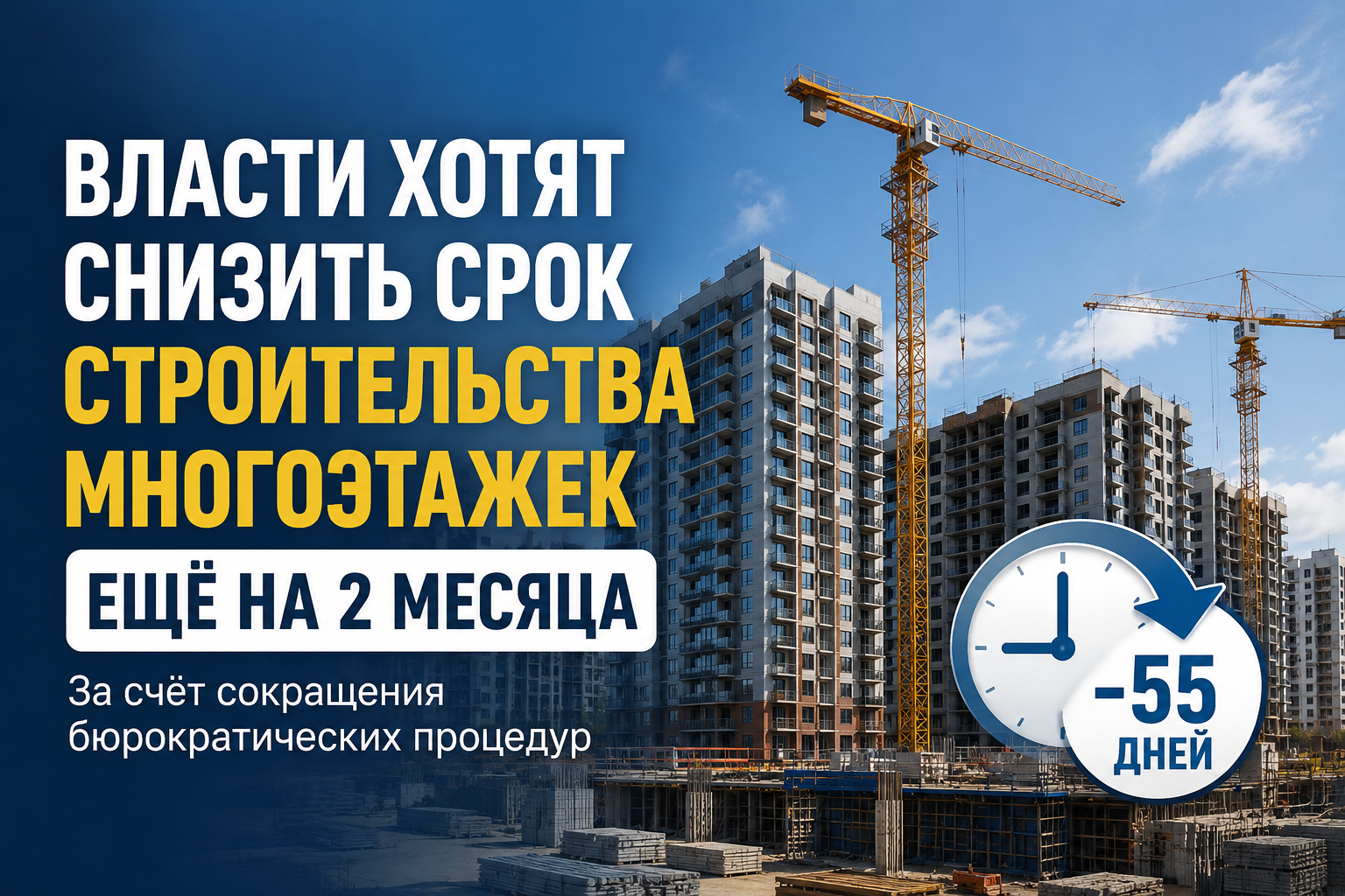 Власти намерены ускорить строительство многоквартирных домов